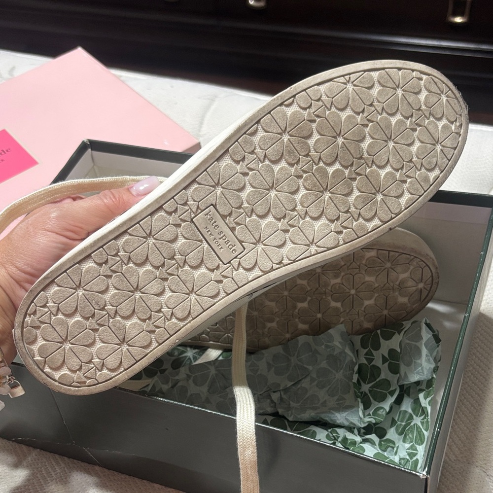 Kate Spade Cream Sneakers with Leopard Detail - Picture 5 of 5